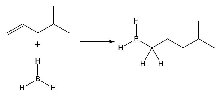 Example of a hydroboration step