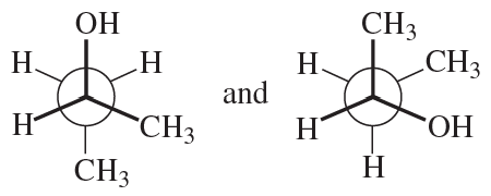 Two molecular structures are shown, labeled "and," illustrating potential isomer relationships.