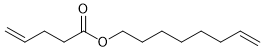 Chemical structure of an alkene for metathesis identification.