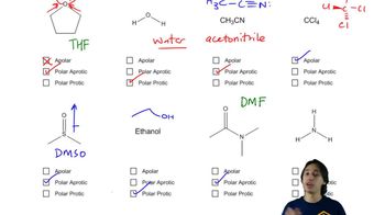 Identification of polarity in solvents