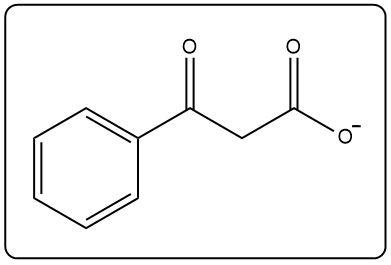 Chemical structure of a carbonyl compound related to amino acids.