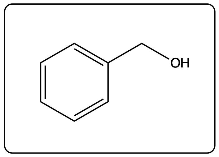 Line-angle structural formula of a phenol compound with an alcohol group.