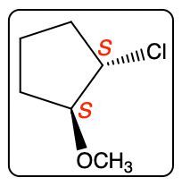 Disubstituted cyclopentane with both chiral centers labeled as S.