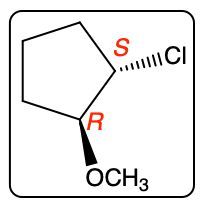 Disubstituted cyclopentane with S and R configurations labeled at chiral centers.