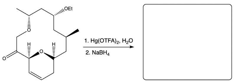 Oxymercuration-demercuration reaction missing product