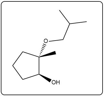 Epoxide reaction product structure with hydroxyl and ether groups, altered orientation.