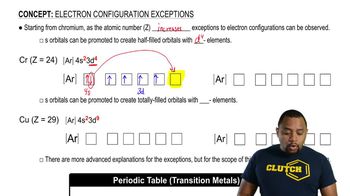 Electron Configuration Exceptions