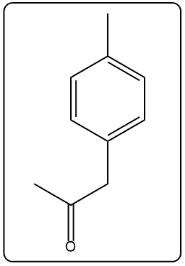 Chemical structure of toluene for EAS reaction with propanoyl chloride.