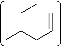 1,3-hexadiene structure, an alkene that can yield an alcohol in hydration.