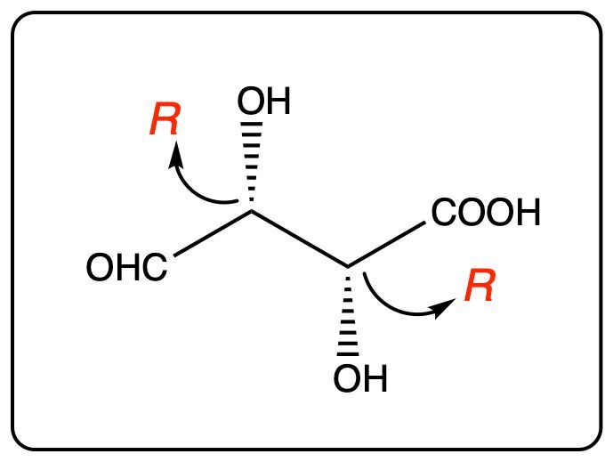 Chiral molecule with R configuration at both chiral centers.