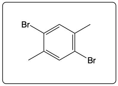 Benzene ring with two bromine atoms attached.