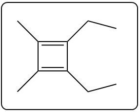 Product structure of an electrocyclic reaction with extended substituents.