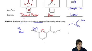 Predict the hybridization and molecular geometry