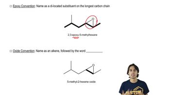 How to name epoxides using the epoxy convention.