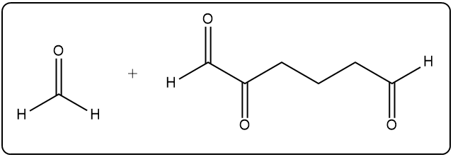 Ozonolysis reaction showing reactants and major products formed.