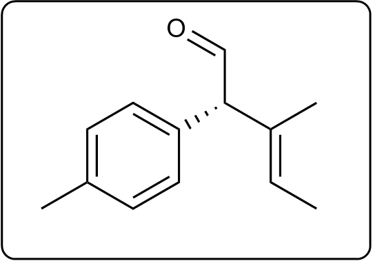 Intermediate structure of Claisen rearrangement showing rearranged bonds and functional groups.