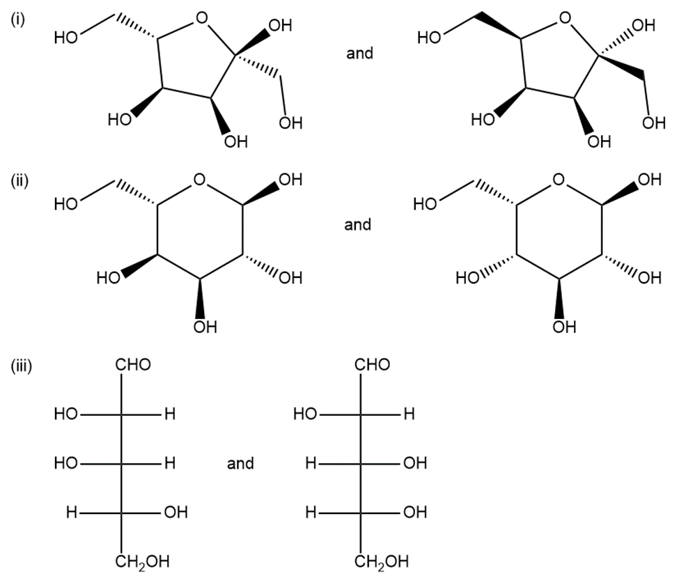 Which pair of molecules below can be classified as epimers? | Channels ...