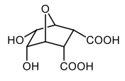 Chemical structure of a compound derived from furan for synthetic sequence analysis.