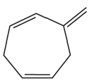 Chemical structure of a cyclic compound illustrating ozonolysis products and subsequent treatment with dimethyl sulfide.