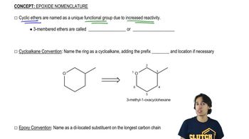 Defining what an epoxide (oxirane) is.