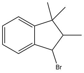 Chemical structure of a bromoalkane with a bromine atom attached.