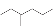 Structural representation of an organic compound with multiple carbon chains and branches for naming practice.