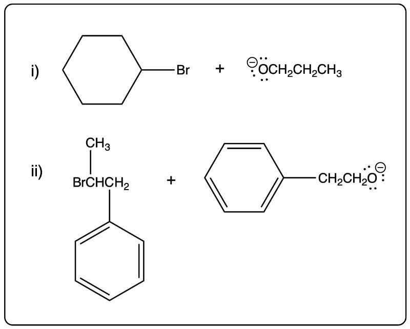 What are the best ways (alkoxide ion and alkyl halide pairs) to s ...