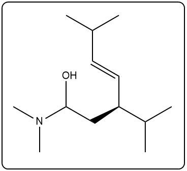 Product structure of the Eschenmoser-Claisen reaction with hydroxyl group.