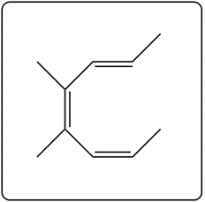 Chemical structure depicting a different product of a photochemical electrocyclic reaction.