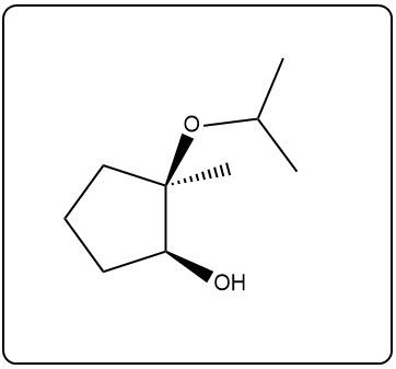 Epoxide reaction product structure with a different stereochemistry and hydroxyl group.