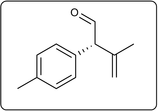 Alternative representation of the final product structure in Claisen rearrangement with detailed bonds.