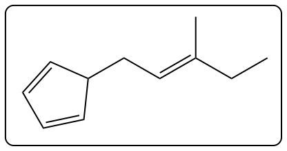 Chemical structure of an alkene with a different double bond configuration.