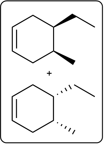 Diels-Alder reaction with two reactants and a plus sign indicating their combination.