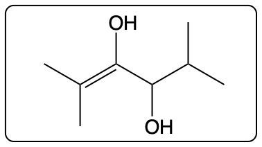 Structure of a triol with three hydroxyl groups on a branched carbon chain.