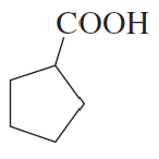 Chemical structure of a carboxylic acid with the functional group COOH displayed above it.