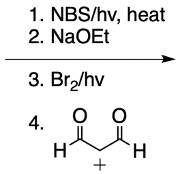 Alternative synthetic pathway steps for 2-cinnamylmalonaldehyde.