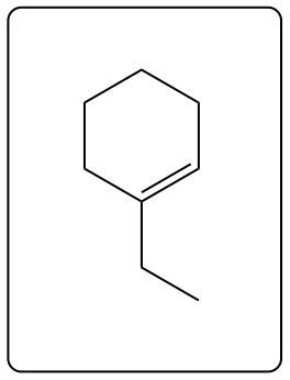 Chemical structure of a cyclohexane derivative with a double bond.