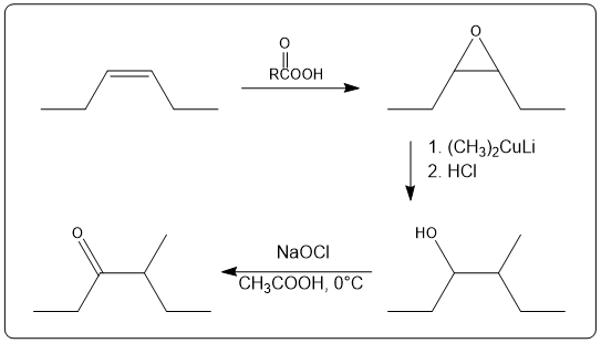 Reactions showing the conversion of carboxylic acids to alcohols using organometallic reagents.