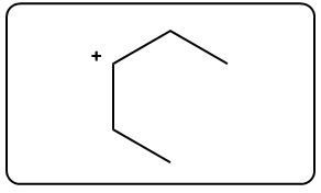 Fragment structure of a cyclohexane derivative with a positive charge.