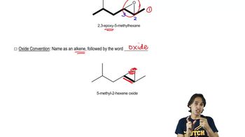 How to name epoxides using the oxide convention.