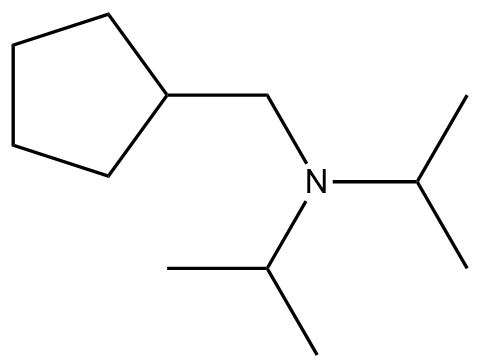 Cyclic compound with a nitrogen atom and a branched structure.