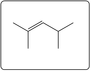 Intermediate structure of 2,4-dimethylpentan-3-one during tautomerization.