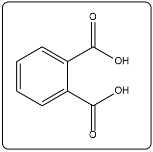 Product of ester hydrolysis showing a carboxylic acid with hydroxyl groups.