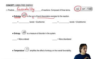 Breaking down the different terms of the Gibbs Free Energy equation.