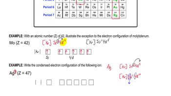 Electron Configuration Exceptions Exercise 2