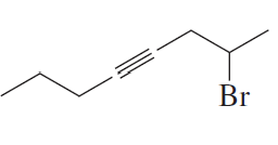 Structural formula of an alkene with a bromine substituent attached, labeled as "Br".