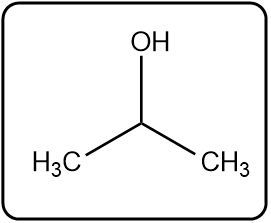 Chemical structure of a compound with a hydroxyl group and two methyl groups.