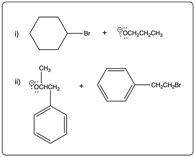 What are the best ways (alkoxide ion and alkyl halide pairs) to s ...