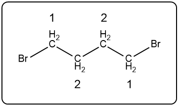 Ranking of protons in the compound from highest to lowest chemical shifts.