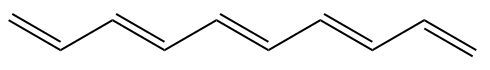 Structure of deca-1,3,5,7,9-pentaene with alternating double bonds.